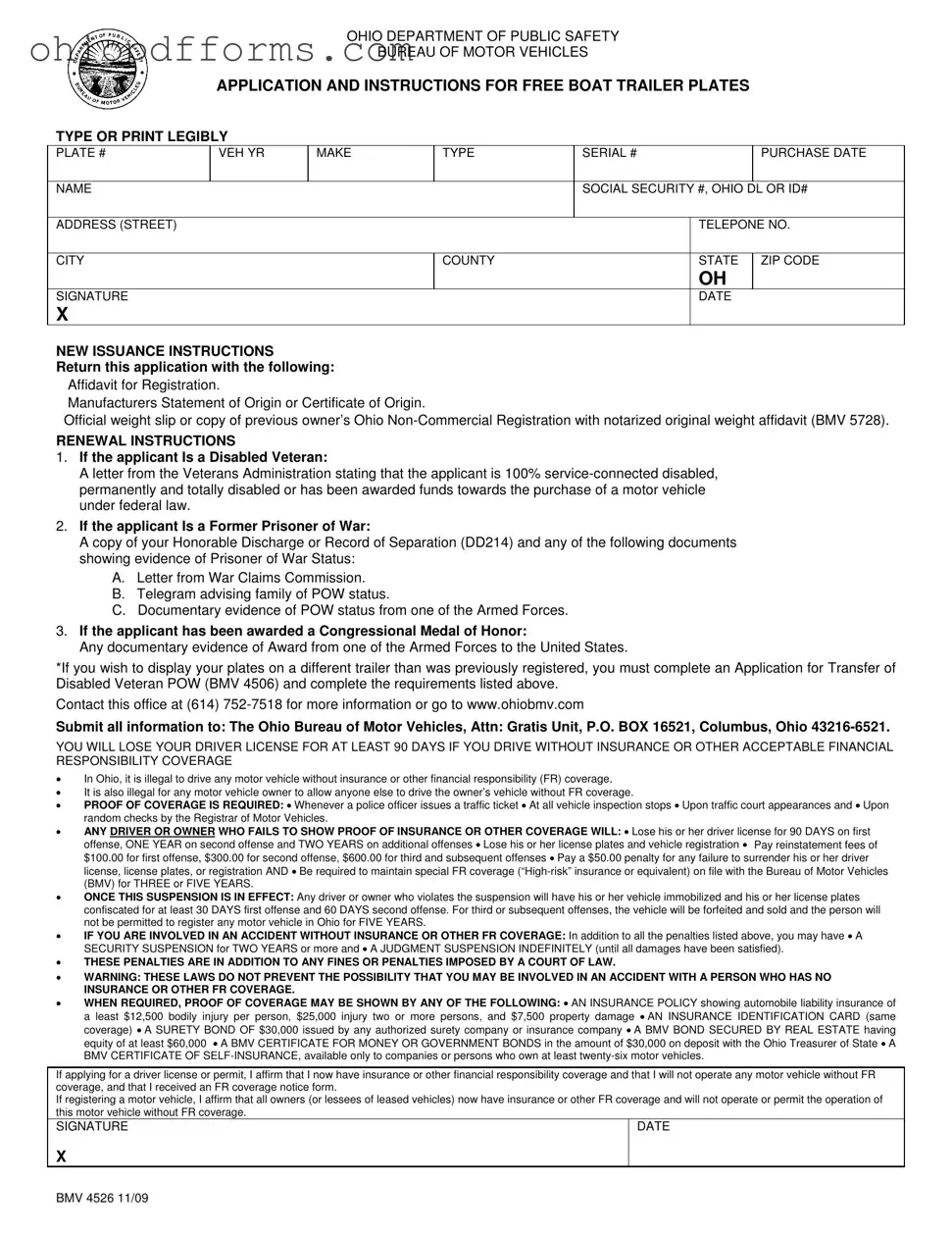 Bmv 4526 Ohio Form