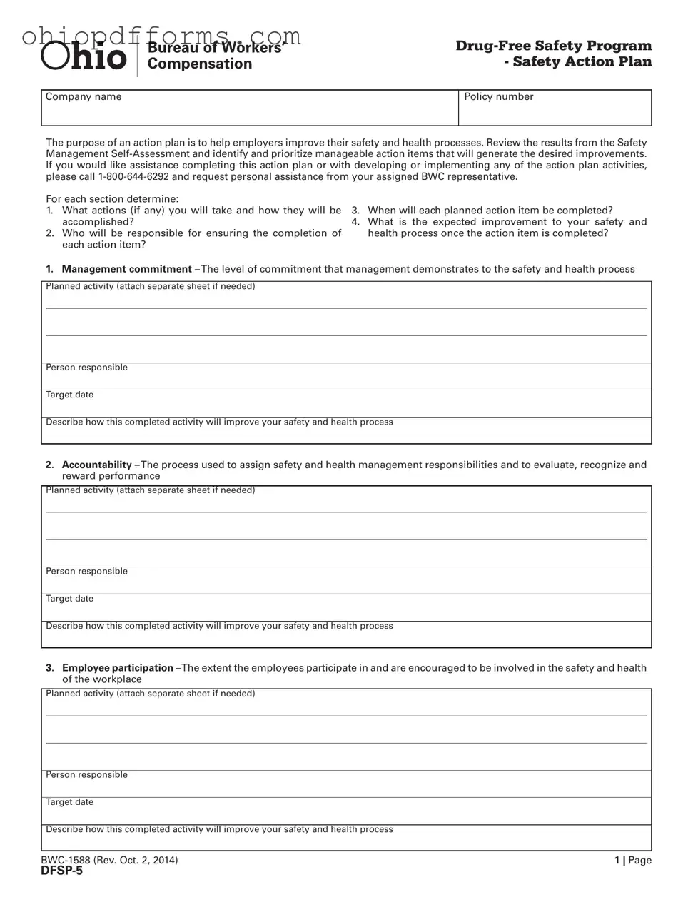 Ohio Dfsp 5 Form