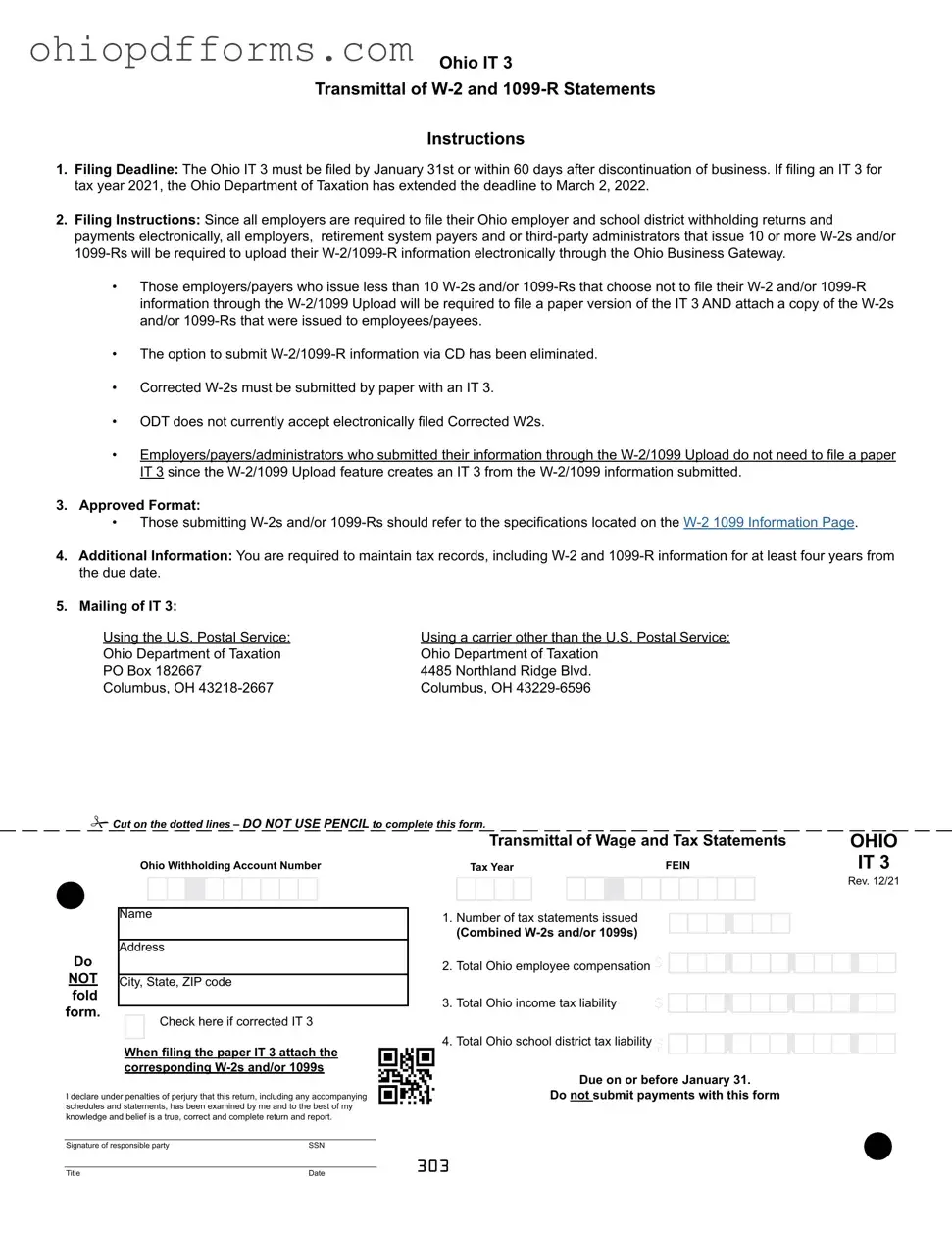 Ohio It 3 Form