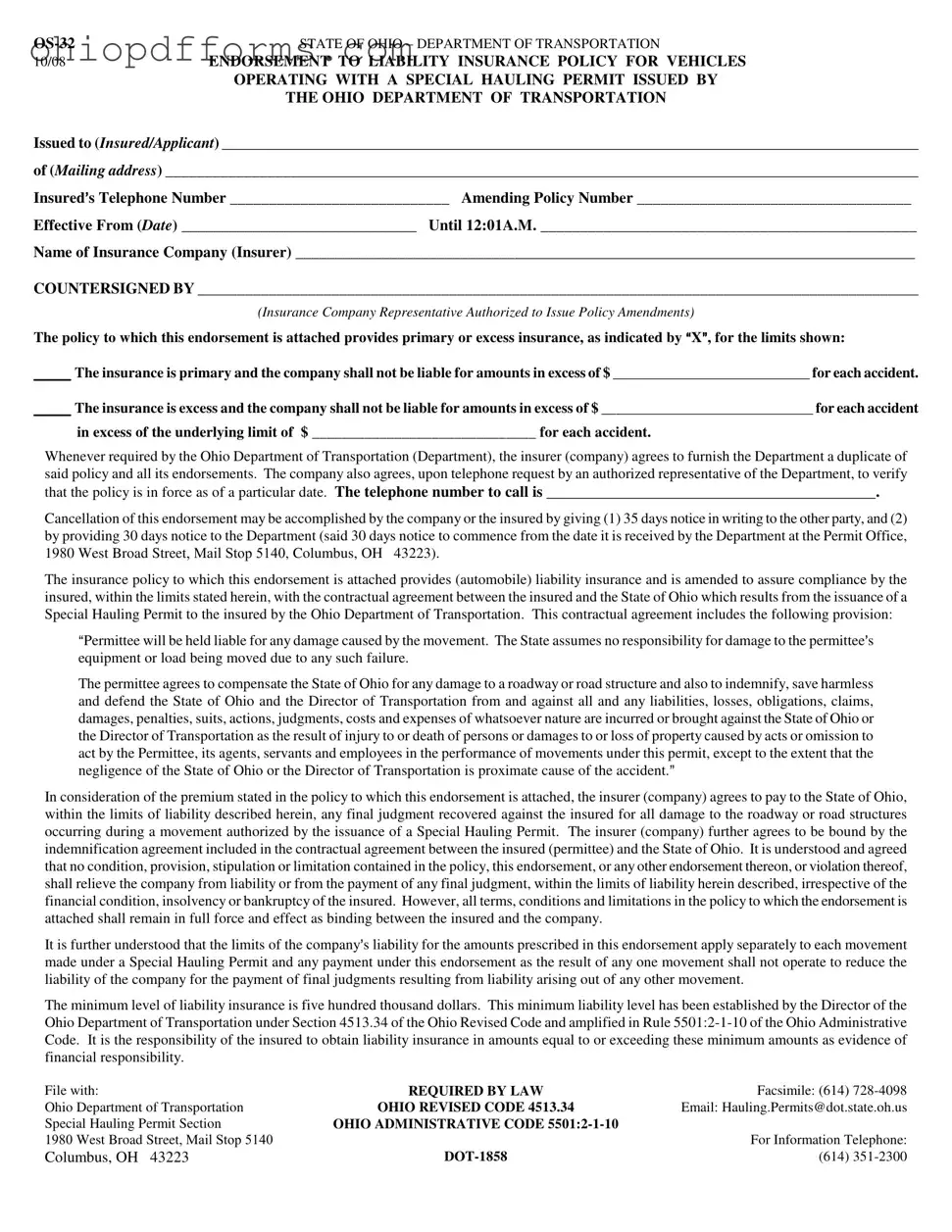 Ohio Os 32 Form