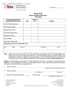 Ohio 3 Q Form