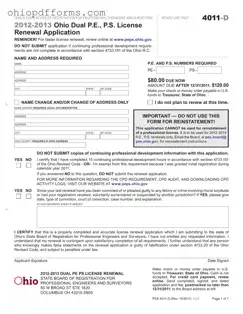 Ohio 4011 D Form