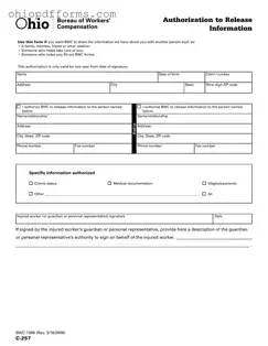Ohio Bwc 1389 Form