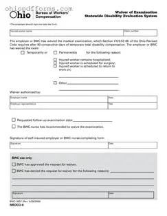 Ohio Bwc 3907 Form