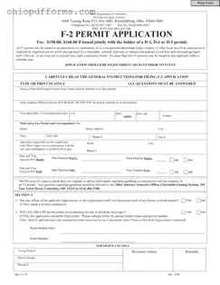 Ohio F 2 Permit Form