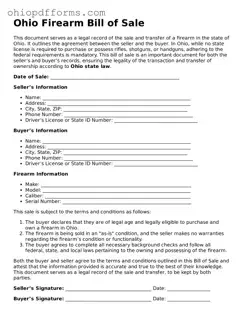 Ohio Firearm Bill of Sale Template