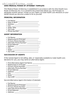 Ohio Medical Power of Attorney Template