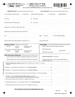 Ohio It 1040Ez Form