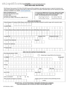 Ohio New Hire Reporting Form
