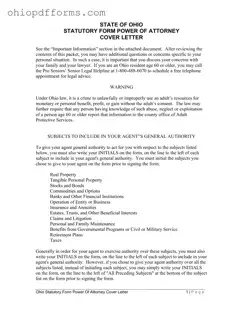 Ohio Power Statutory Form
