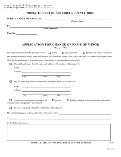 Ohio Prb Nc Acnm Form