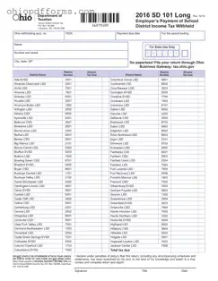 Ohio Sd 101 Form