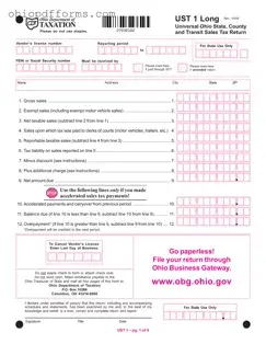Ohio Ust 1 Form