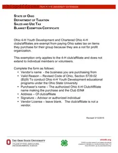 Tax Exempt Ohio Form